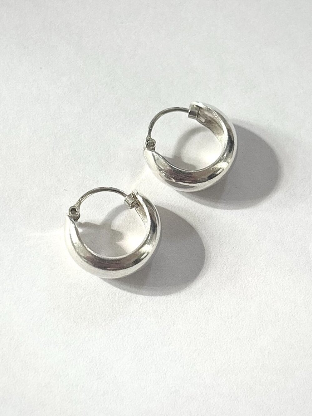 Sterling Silver Hoops - Chunky 925 Earrings